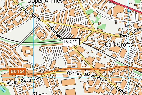 LS12 3EJ map - OS VectorMap District (Ordnance Survey)