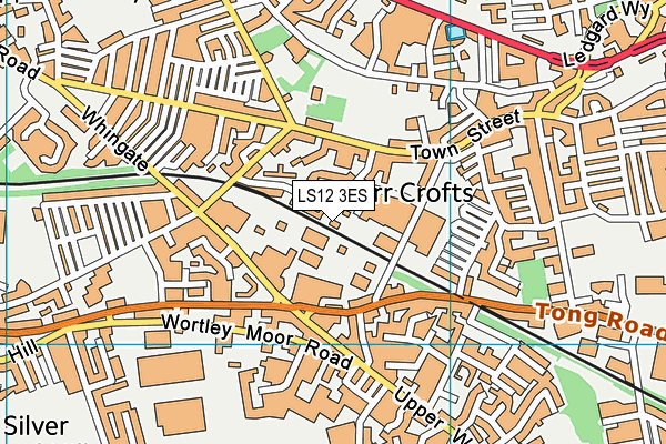 LS12 3ES map - OS VectorMap District (Ordnance Survey)