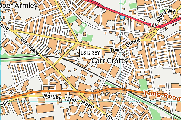 LS12 3EY map - OS VectorMap District (Ordnance Survey)
