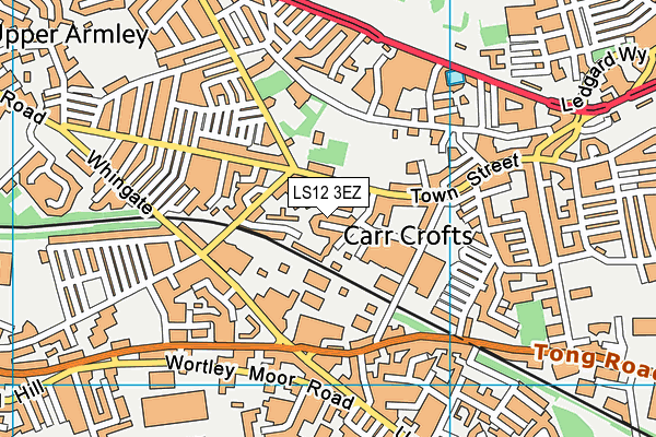 LS12 3EZ map - OS VectorMap District (Ordnance Survey)