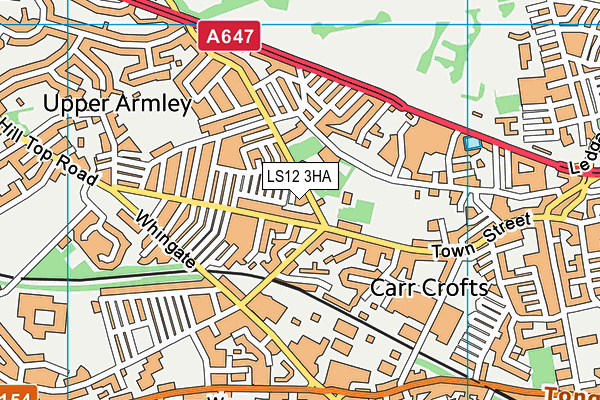 LS12 3HA map - OS VectorMap District (Ordnance Survey)