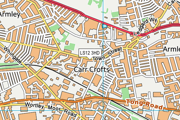 LS12 3HD map - OS VectorMap District (Ordnance Survey)