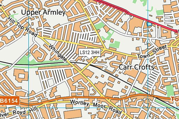 LS12 3HH map - OS VectorMap District (Ordnance Survey)