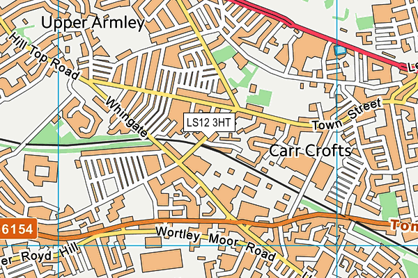 LS12 3HT map - OS VectorMap District (Ordnance Survey)
