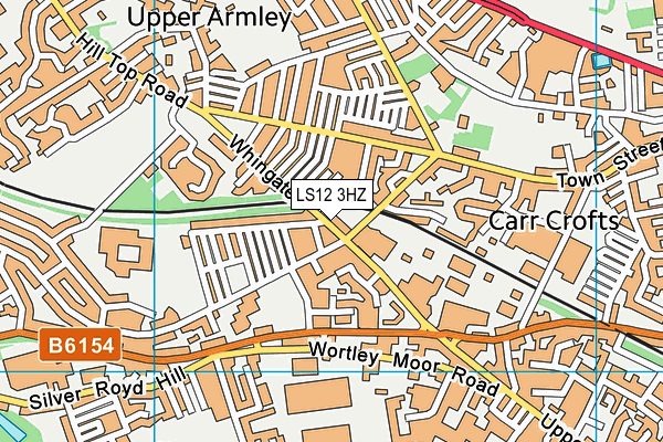 LS12 3HZ map - OS VectorMap District (Ordnance Survey)