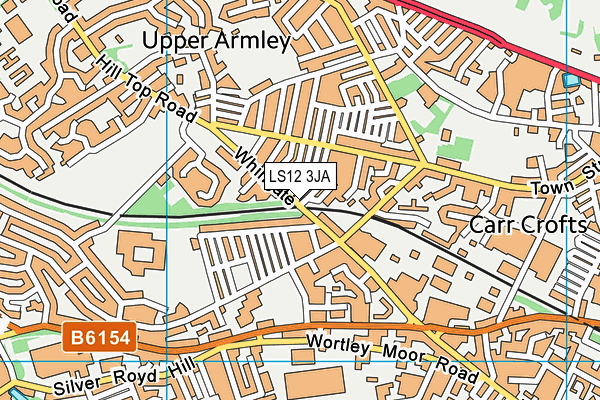 LS12 3JA map - OS VectorMap District (Ordnance Survey)