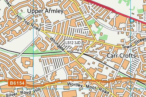 LS12 3JD map - OS VectorMap District (Ordnance Survey)
