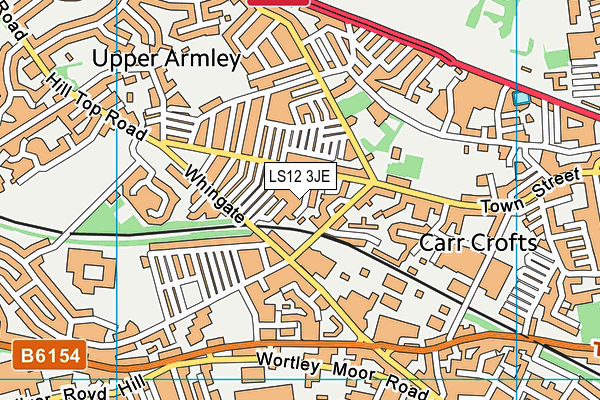 LS12 3JE map - OS VectorMap District (Ordnance Survey)