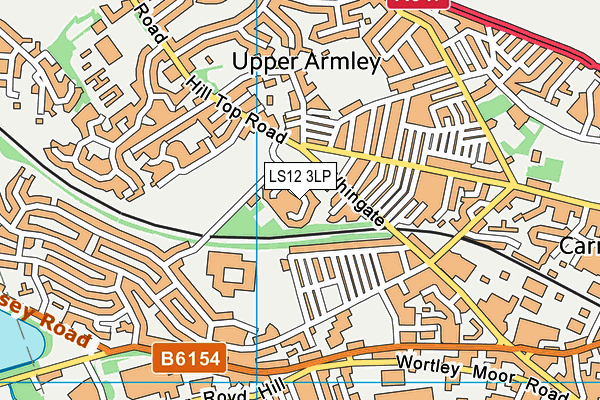 LS12 3LP map - OS VectorMap District (Ordnance Survey)