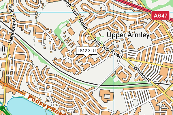 LS12 3LU map - OS VectorMap District (Ordnance Survey)