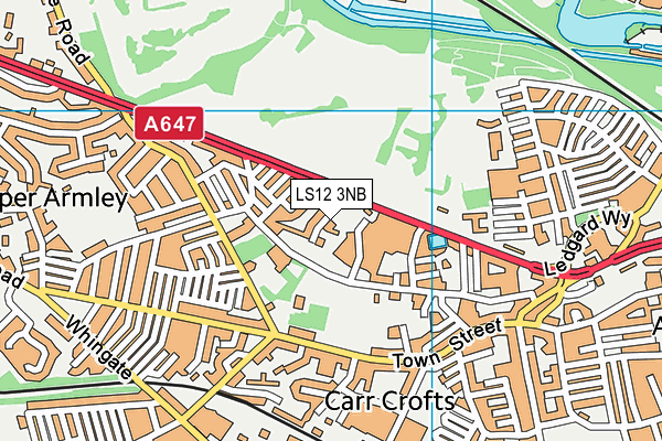 LS12 3NB map - OS VectorMap District (Ordnance Survey)