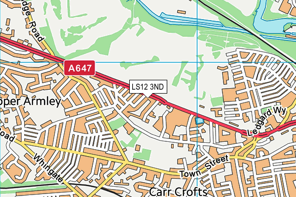 Armley Park map (LS12 3ND) - OS VectorMap District (Ordnance Survey)