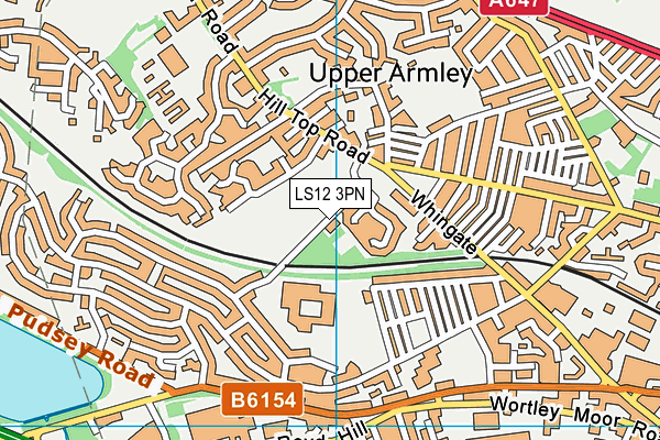 LS12 3PN map - OS VectorMap District (Ordnance Survey)