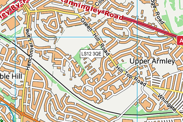 LS12 3QE map - OS VectorMap District (Ordnance Survey)