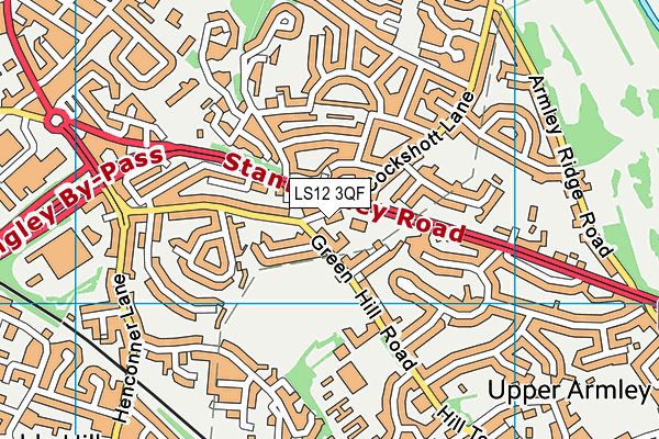 LS12 3QF map - OS VectorMap District (Ordnance Survey)