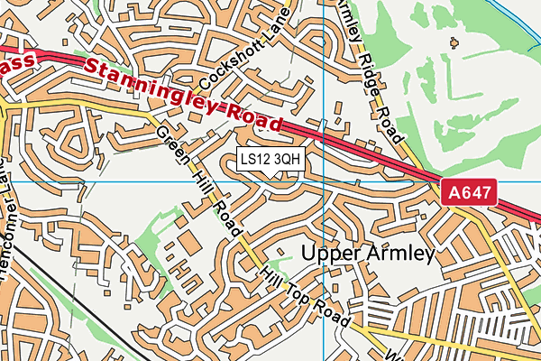 LS12 3QH map - OS VectorMap District (Ordnance Survey)