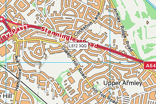LS12 3QQ map - OS VectorMap District (Ordnance Survey)