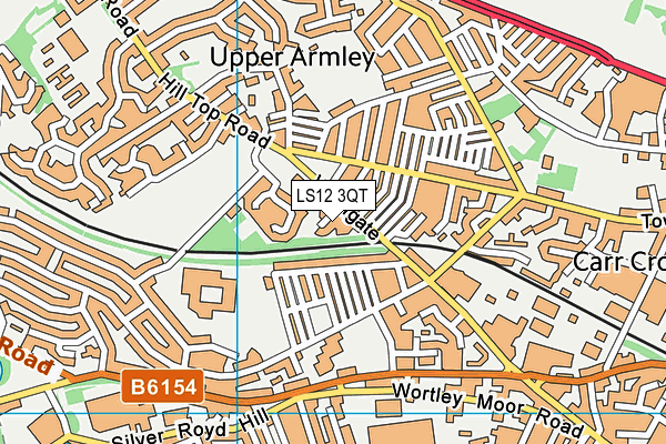 LS12 3QT map - OS VectorMap District (Ordnance Survey)