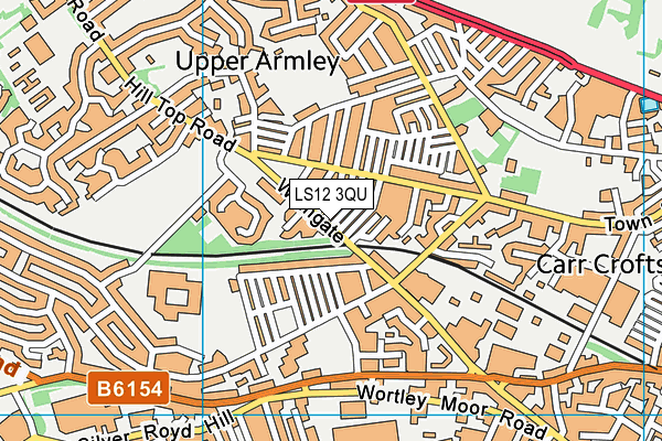 LS12 3QU map - OS VectorMap District (Ordnance Survey)