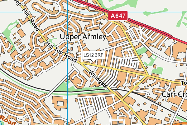 LS12 3RF map - OS VectorMap District (Ordnance Survey)