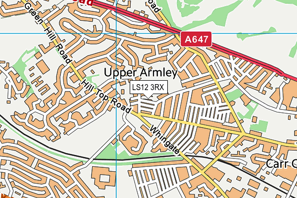 LS12 3RX map - OS VectorMap District (Ordnance Survey)