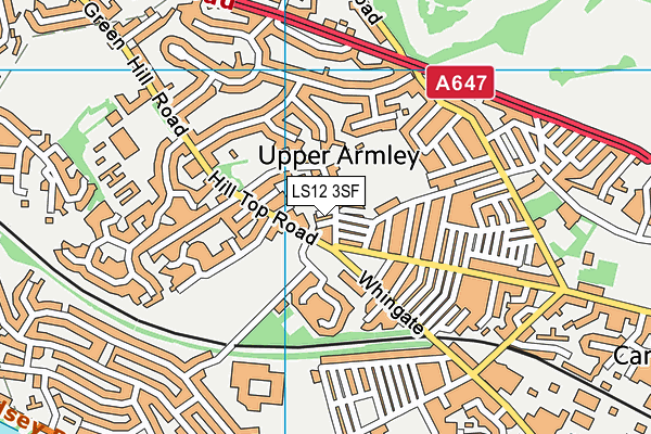 LS12 3SF map - OS VectorMap District (Ordnance Survey)