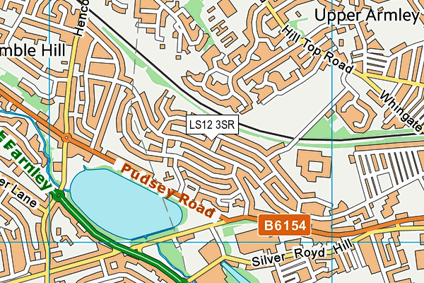 LS12 3SR map - OS VectorMap District (Ordnance Survey)
