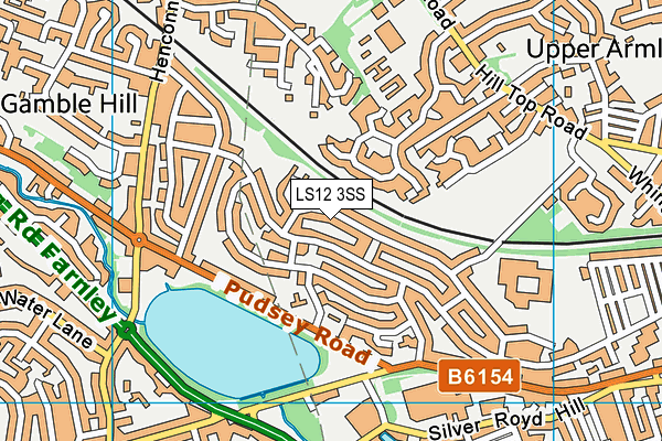 LS12 3SS map - OS VectorMap District (Ordnance Survey)