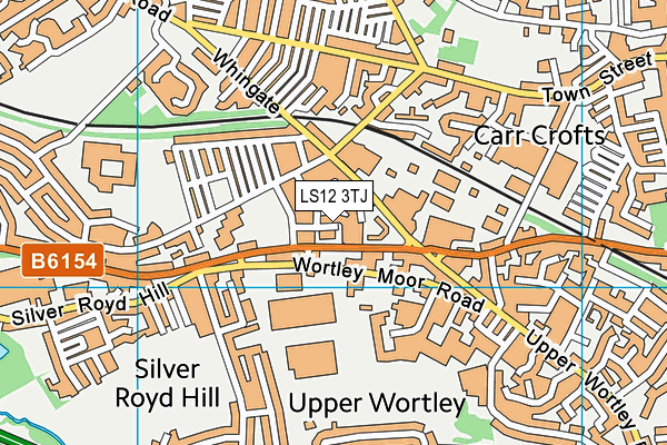LS12 3TJ map - OS VectorMap District (Ordnance Survey)