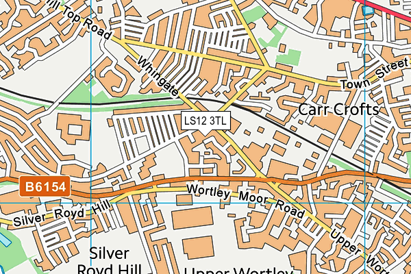 LS12 3TL map - OS VectorMap District (Ordnance Survey)