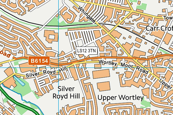 LS12 3TN map - OS VectorMap District (Ordnance Survey)