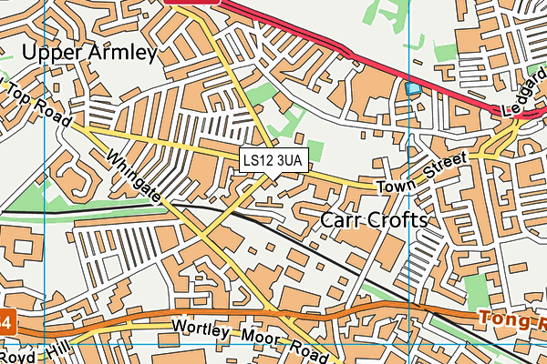 LS12 3UA map - OS VectorMap District (Ordnance Survey)