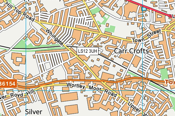 LS12 3UH map - OS VectorMap District (Ordnance Survey)