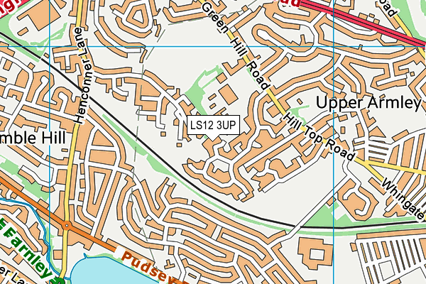LS12 3UP map - OS VectorMap District (Ordnance Survey)