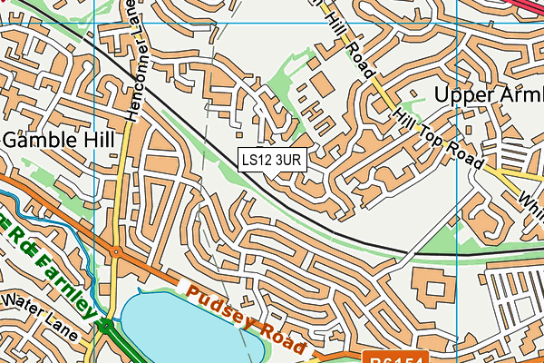LS12 3UR map - OS VectorMap District (Ordnance Survey)