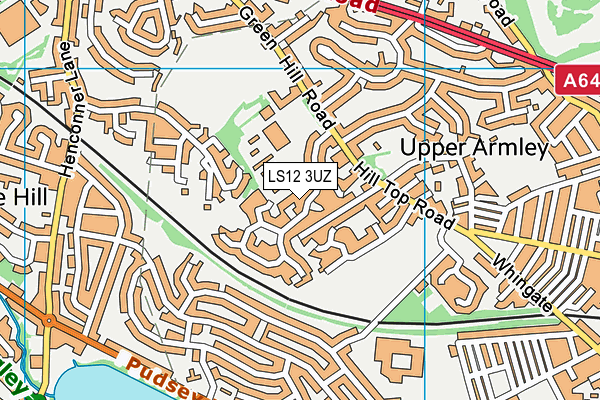 LS12 3UZ map - OS VectorMap District (Ordnance Survey)