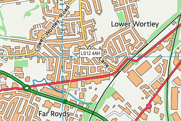 LS12 4AH map - OS VectorMap District (Ordnance Survey)