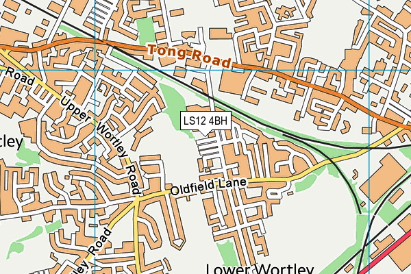 LS12 4BH map - OS VectorMap District (Ordnance Survey)