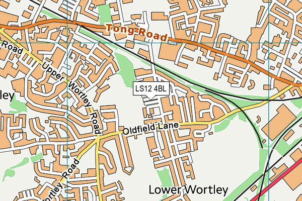 LS12 4BL map - OS VectorMap District (Ordnance Survey)