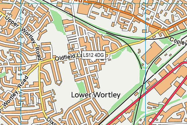 LS12 4DG map - OS VectorMap District (Ordnance Survey)