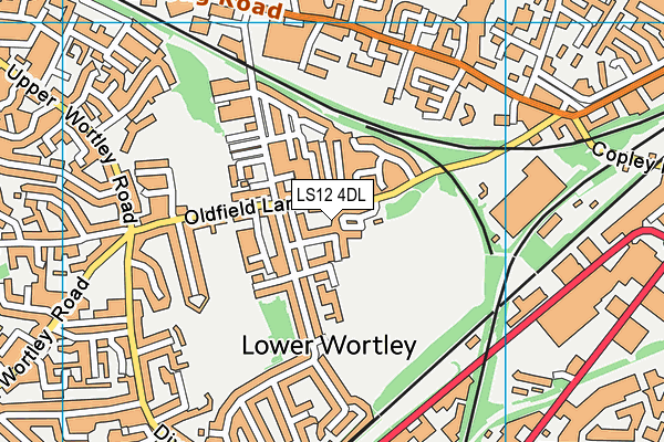 LS12 4DL map - OS VectorMap District (Ordnance Survey)