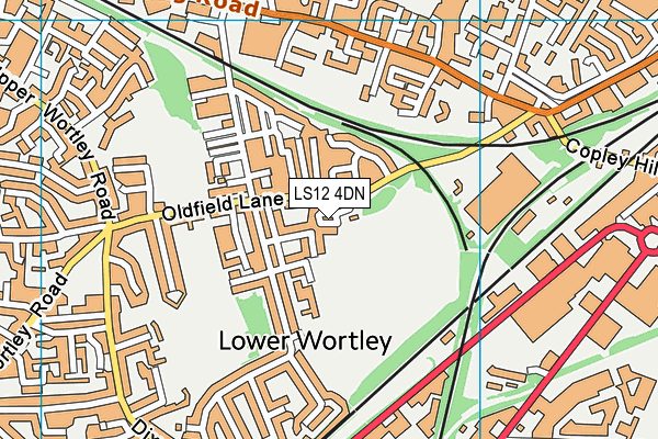 LS12 4DN map - OS VectorMap District (Ordnance Survey)