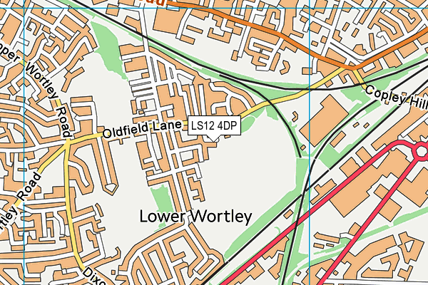 LS12 4DP map - OS VectorMap District (Ordnance Survey)