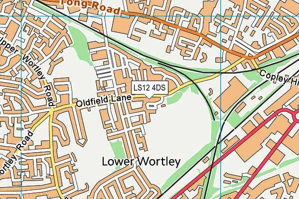 New Wortley Recreation Ground map (LS12 4DS) - OS VectorMap District (Ordnance Survey)