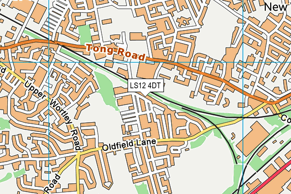 LS12 4DT map - OS VectorMap District (Ordnance Survey)