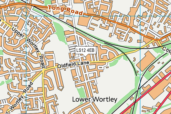 LS12 4EB map - OS VectorMap District (Ordnance Survey)