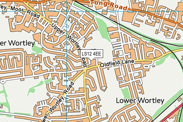 LS12 4EE map - OS VectorMap District (Ordnance Survey)