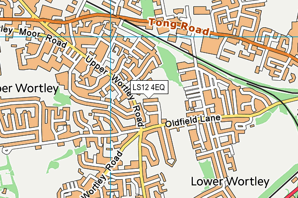 LS12 4EQ map - OS VectorMap District (Ordnance Survey)