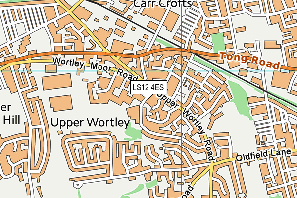 LS12 4ES map - OS VectorMap District (Ordnance Survey)