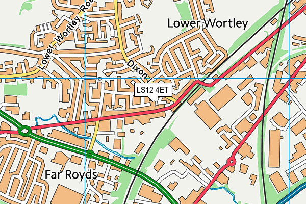 LS12 4ET map - OS VectorMap District (Ordnance Survey)